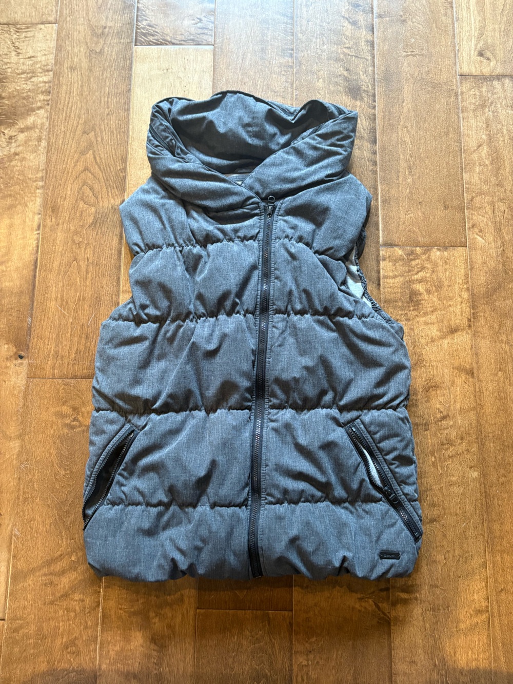 Bench Kids Gray Quilted Hooded Puffer Vest
